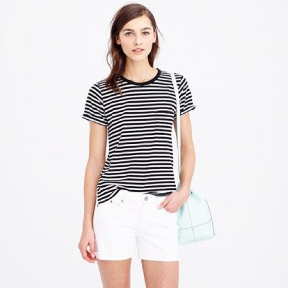 J Crew Striped Ringer T Shirt